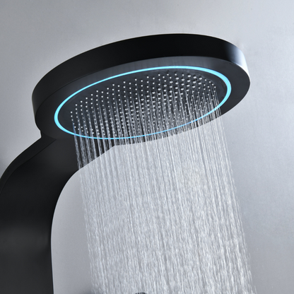 Douchepaneel Elena - LED - Digitaal display - Matte black - 145 × 18 × 65 cm