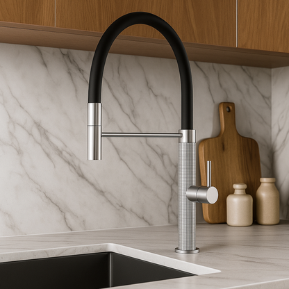 Semi-professionele Keukenkraan Angelica – Uittrekbare Uitloop – Chrome - 52.9 × 24.9 × 5.5 cm