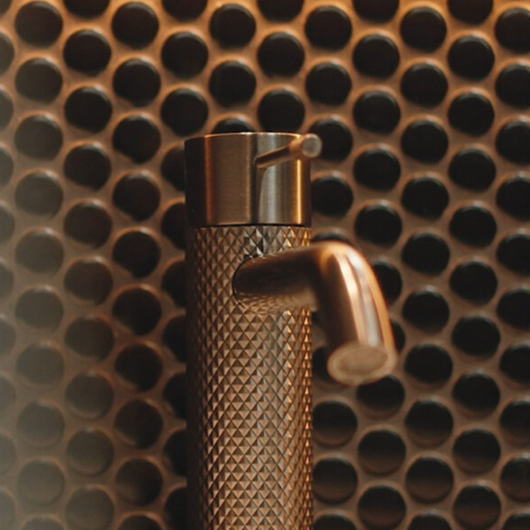 Hoge wastafelkraan Valencia - 1-Gats - Brushed bronze