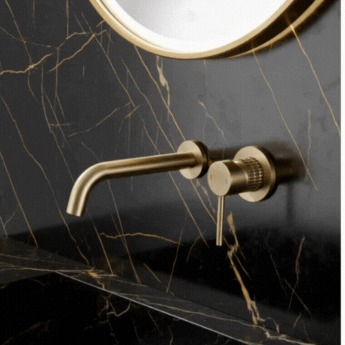 Inbouw wastafelkraan Angelica - Brushed gold - 23 × 20.5 × 10 cm