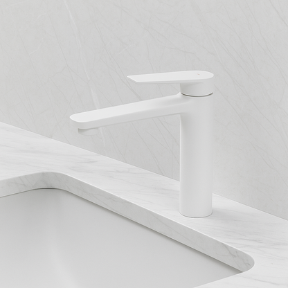 Opbouw wastafelkraan Diego  – Matte white - 15 × 13,7 × 4,4 cm