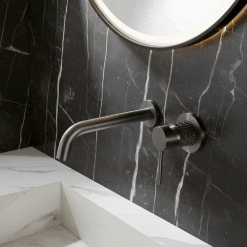 Inbouw wastafelkraan Angelica - Gunmetal grey - 23 × 20.5 × 10 cm