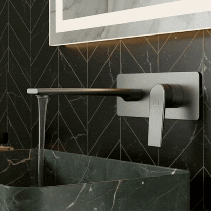 Inbouw wastafelkraan Diego  – Gunmetal grey - 22,5 × 11 × 20 cm