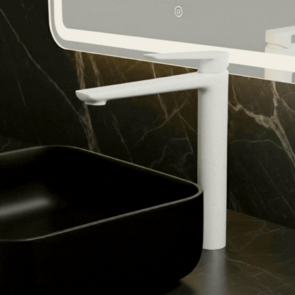 Hoge wastafelkraan Diego  – Matte white - 27,5 × 16,6 × 22,3 cm