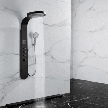 Douchepaneel Elena - LED - Digitaal display - Matte black - 145 × 18 × 65 cm