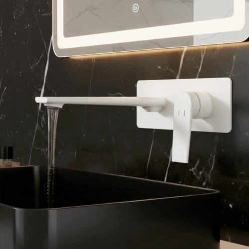 Inbouw wastafelkraan Diego  – Matte white - 22,5 × 11 × 20 cm