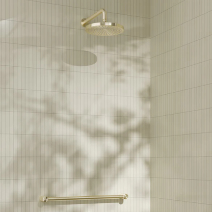 Gebogen wandarm Valencia - Brushed gold - 337,5 mm