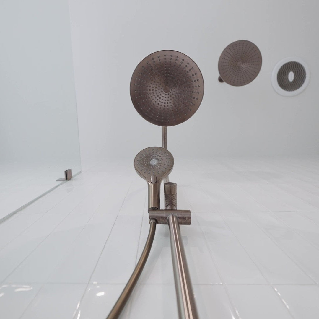Regendoucheset Valencia – Brushed Bronze - Air shower - Met inbouwmengkraan