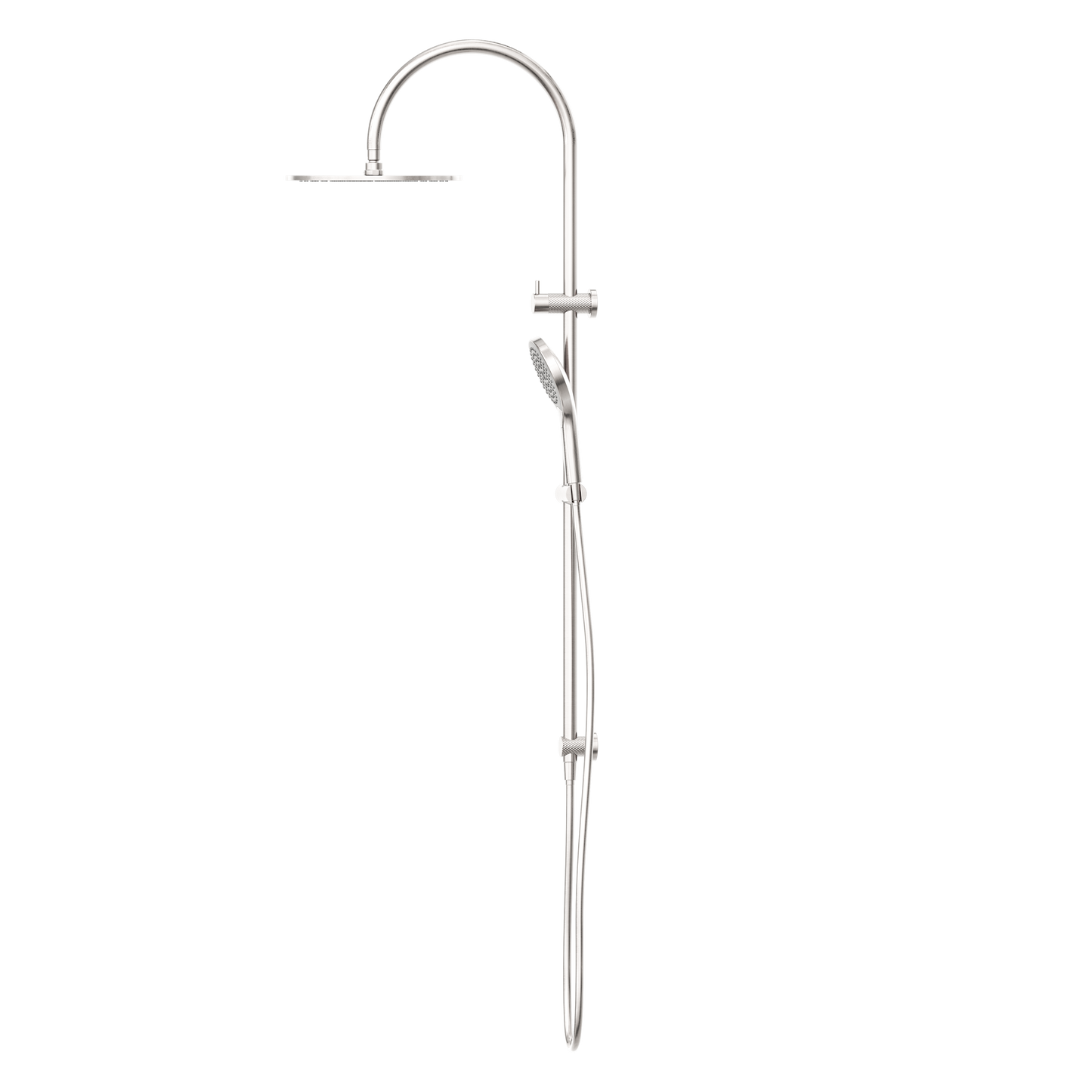 Regendoucheset Valencia – Brushed Nickel - Air shower II - Met inbouwmengkraan