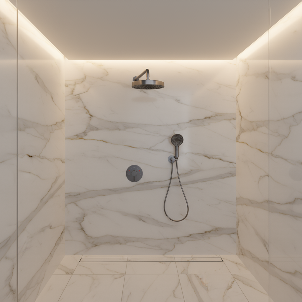 Inbouw Regendoucheset Amalia - Gunmetal grey