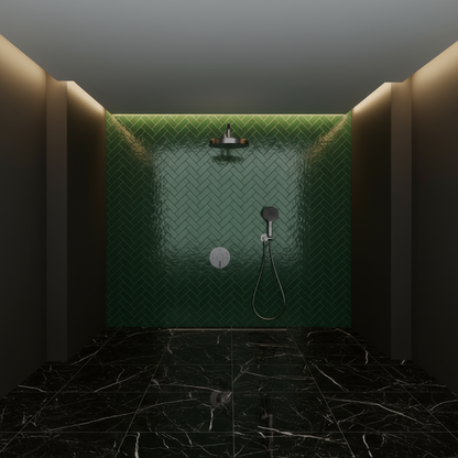 Inbouw Regendoucheset Amalia - Gunmetal grey