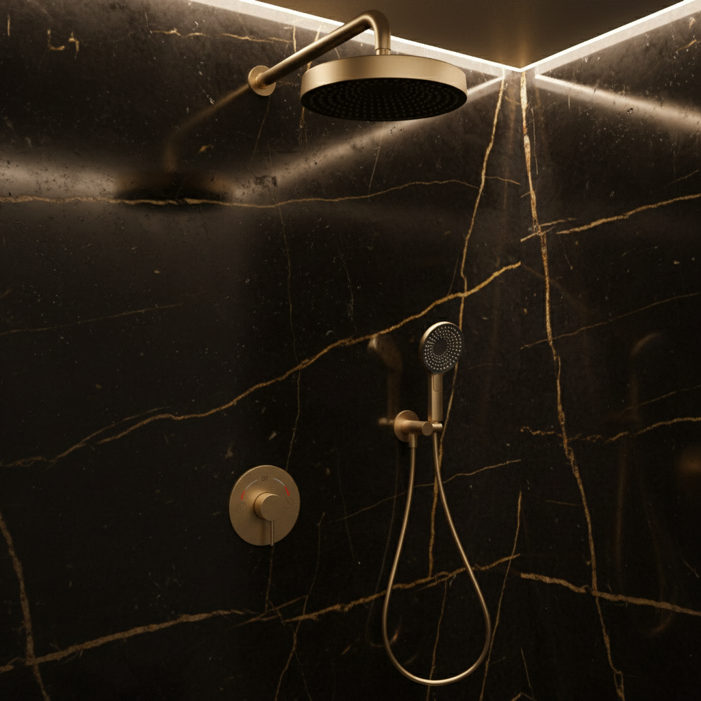 Inbouw Regendoucheset Amalia - Brushed gold