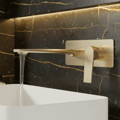 Inbouw wastafelkraan Diego  – Brushed gold - 22,5 × 11 × 20 cm