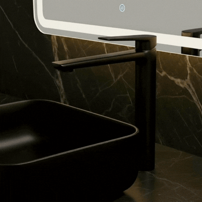 Hoge wastafelkraan Diego  – Matte black - 27,5 × 16,6 × 22,3 cm