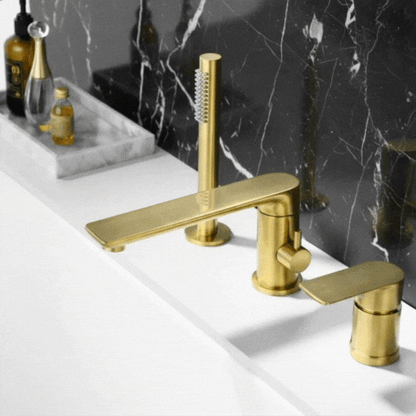 Opbouw badkraan Vero – Brushed gold - 21,6 × 24 × 19,5 cm